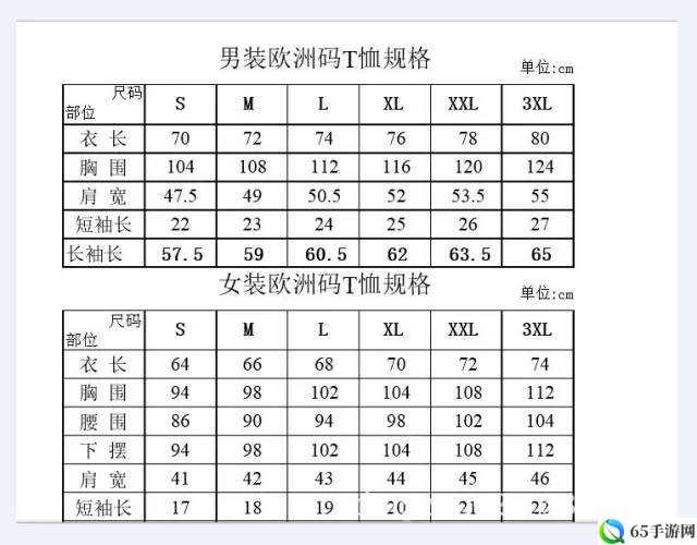 亚洲尺码与欧洲尺码2023更新：潮流穿搭新标准