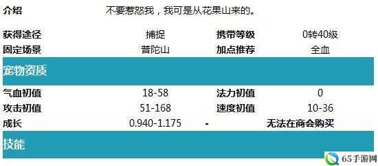 大话西游手游猴小兵物理卡属性详解图鉴