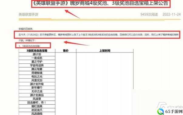 英雄联盟手游三级奖池价格