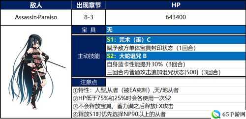 FGO下总国第节英灵剑豪番攻略 8-1敌人配置详解